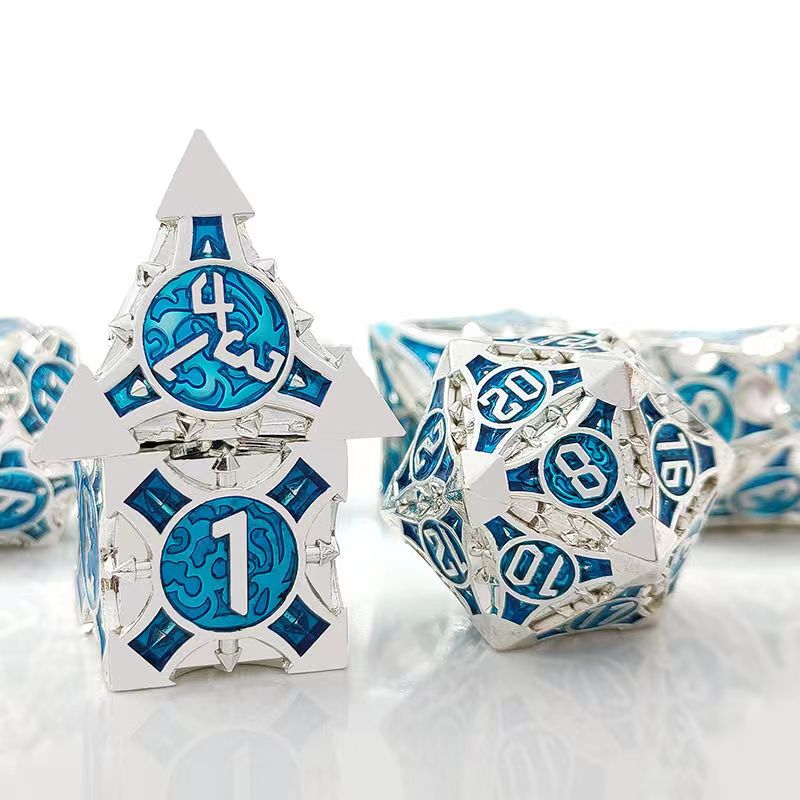Board Game Dnd - 7 Pcs Cosplay D4-D20 DND Brass