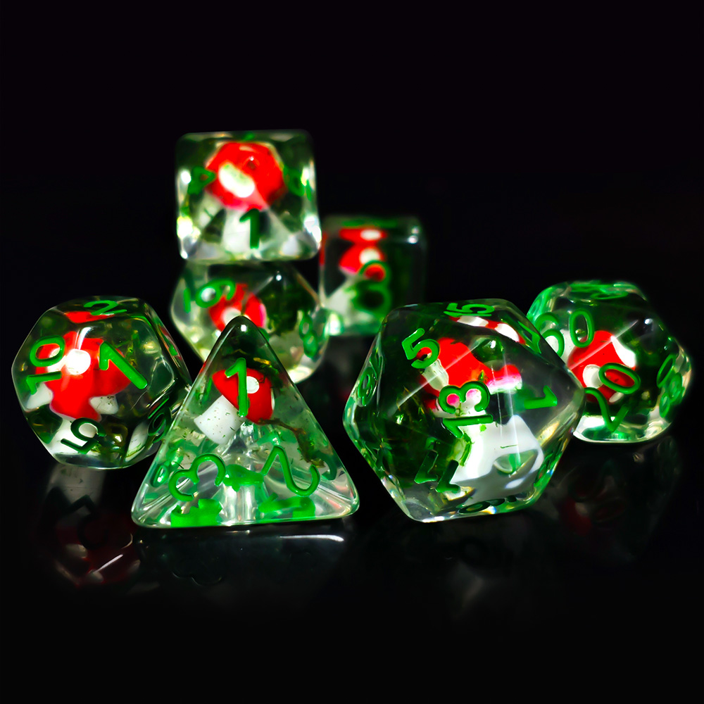 Board Game Dnd - 7Pcs/Set DND Dice Transparent Resin Cute