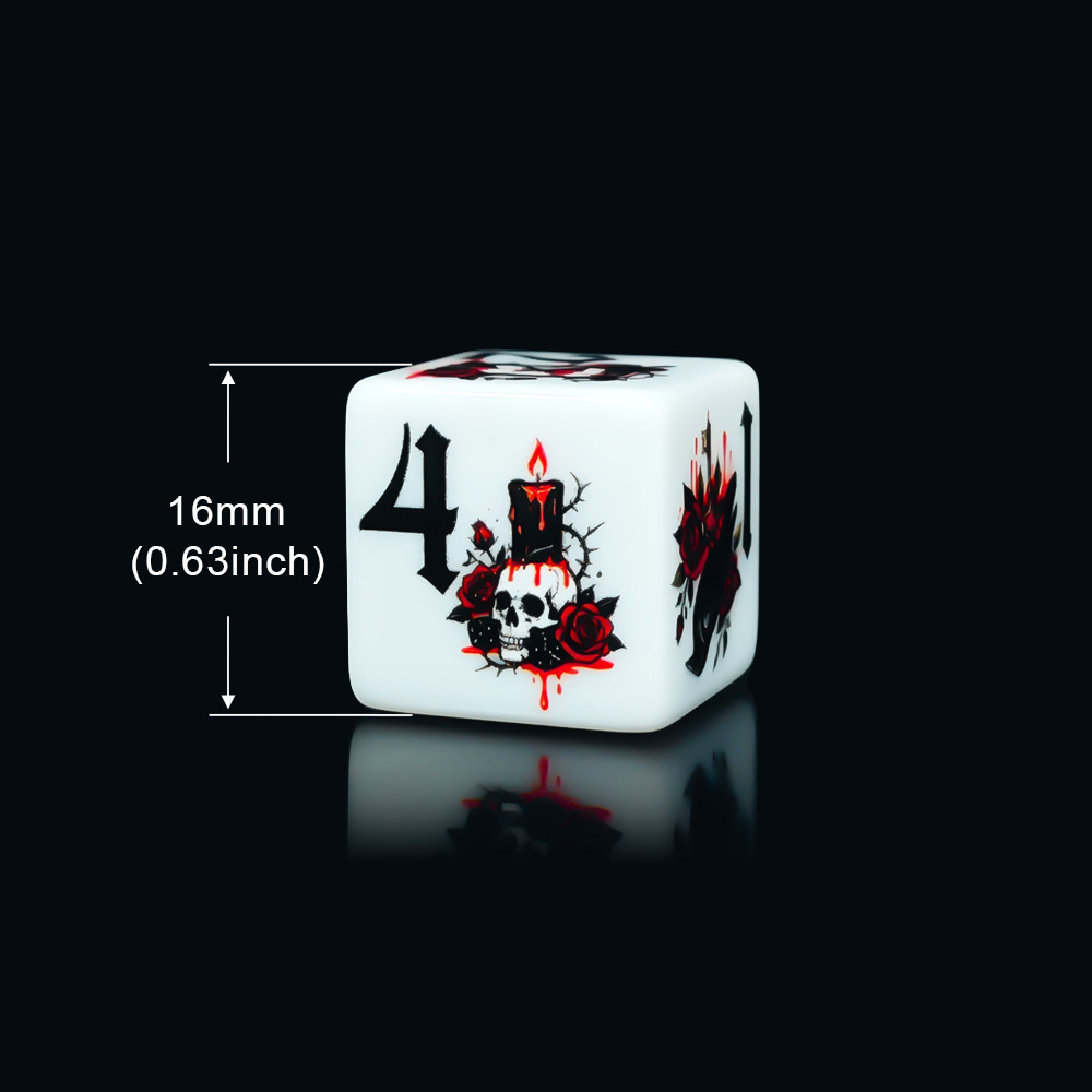 12Pcs Gothic Rose 16MM Printed - Board Game Print review and price