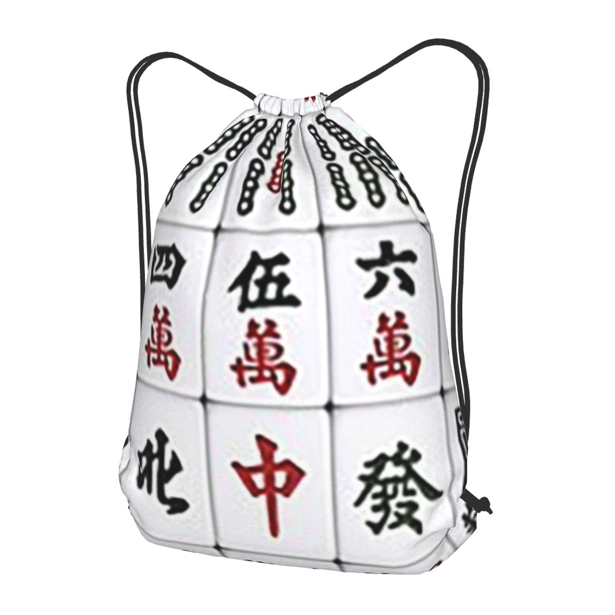Mahjong Tile Pattern Backpacks - Tile Bag Drawstring review and price