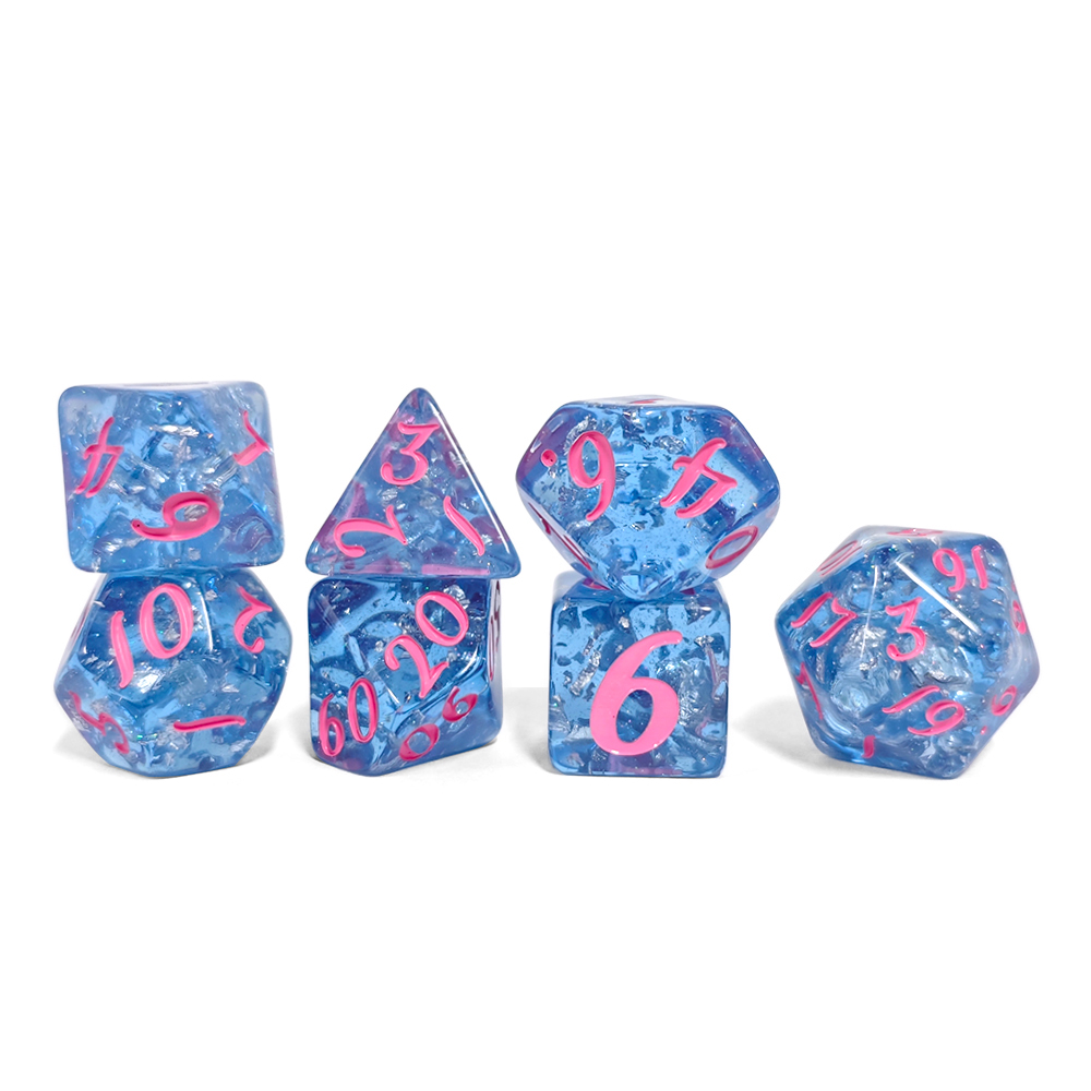 7Pcs/set Blue Color Resin Dice - Board Game Dnd review and price