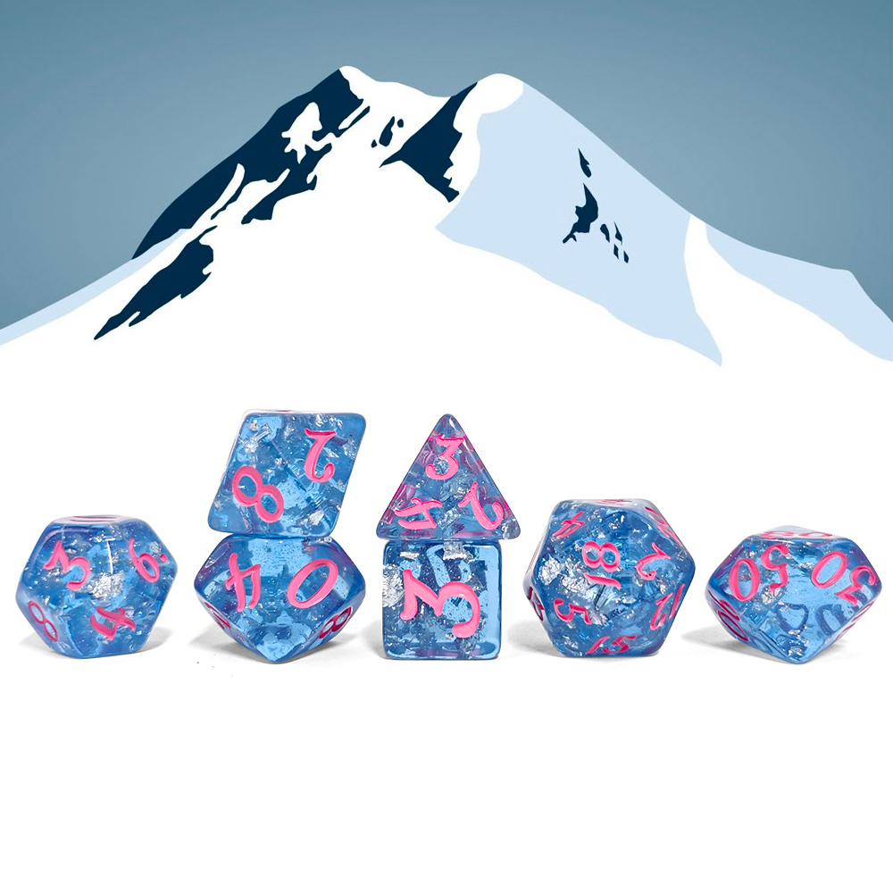 7Pcs/set Blue Color Resin Dice - Board Game Dnd review and price