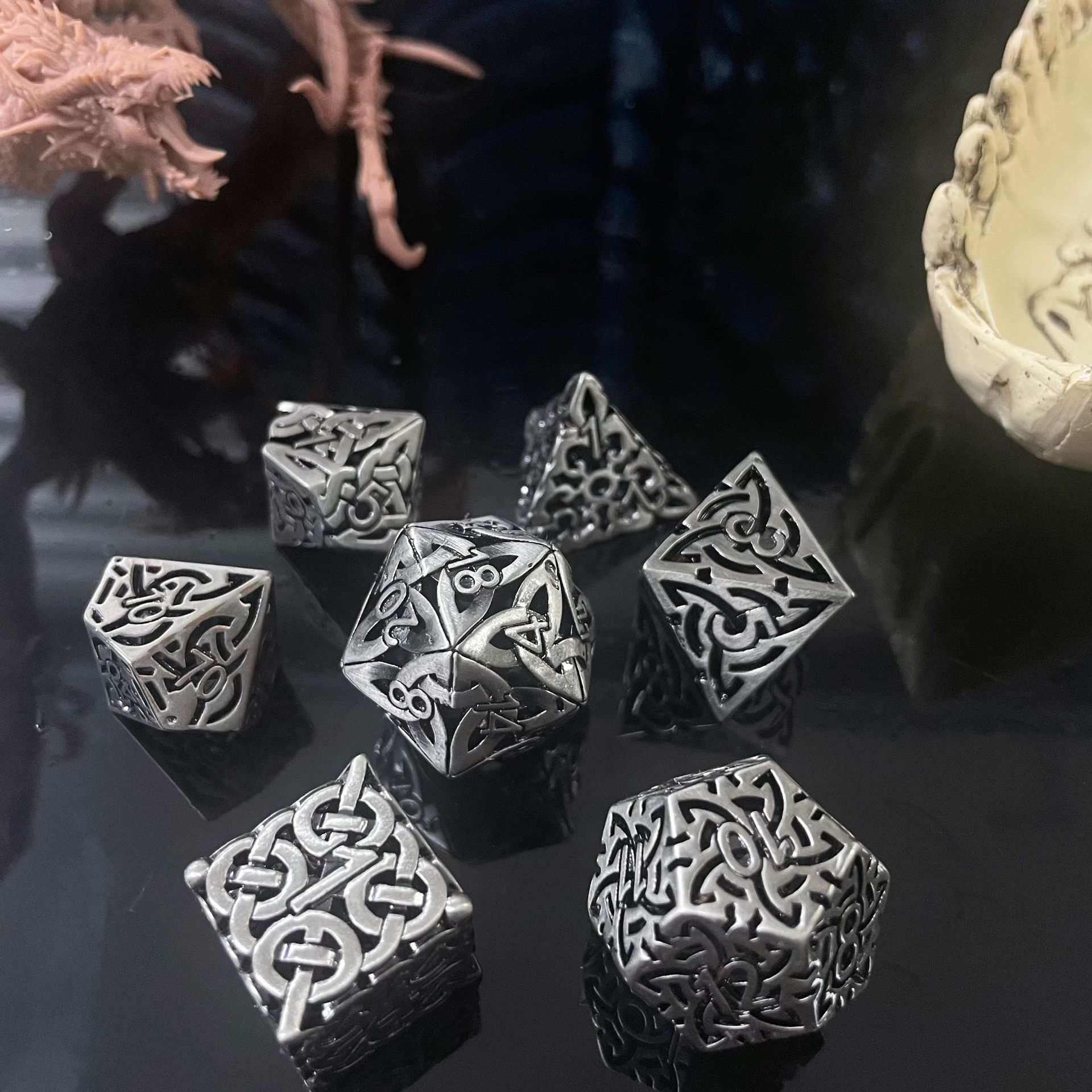 7 Pcs Cosplay D4-D20 DND Brass - Board Game Dnd review and price