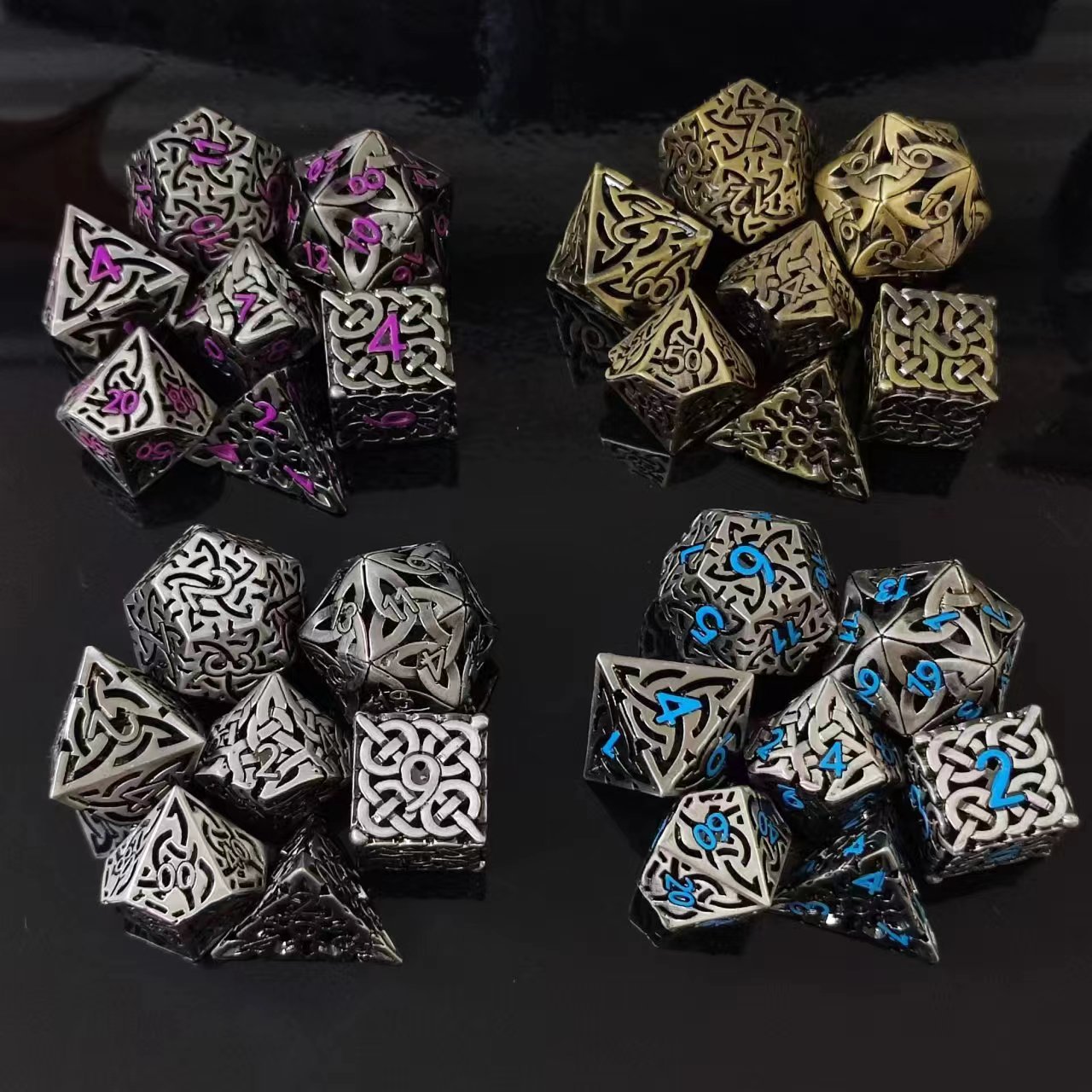 7 Pcs Cosplay D4-D20 DND Brass - Board Game Dnd review and price