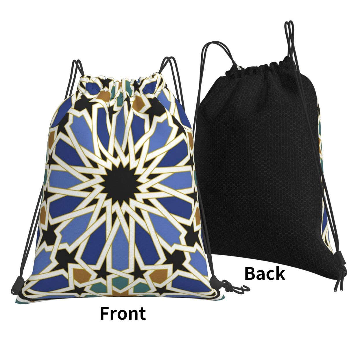 Arabic Tile I Backpacks Multi- - Tile Bag Drawstring review and price
