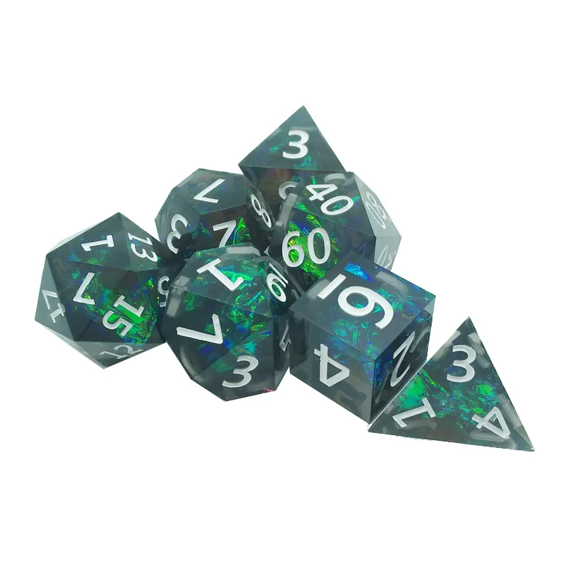 7PCS resin sharp polyhedral di - Board Game Dnd review and price