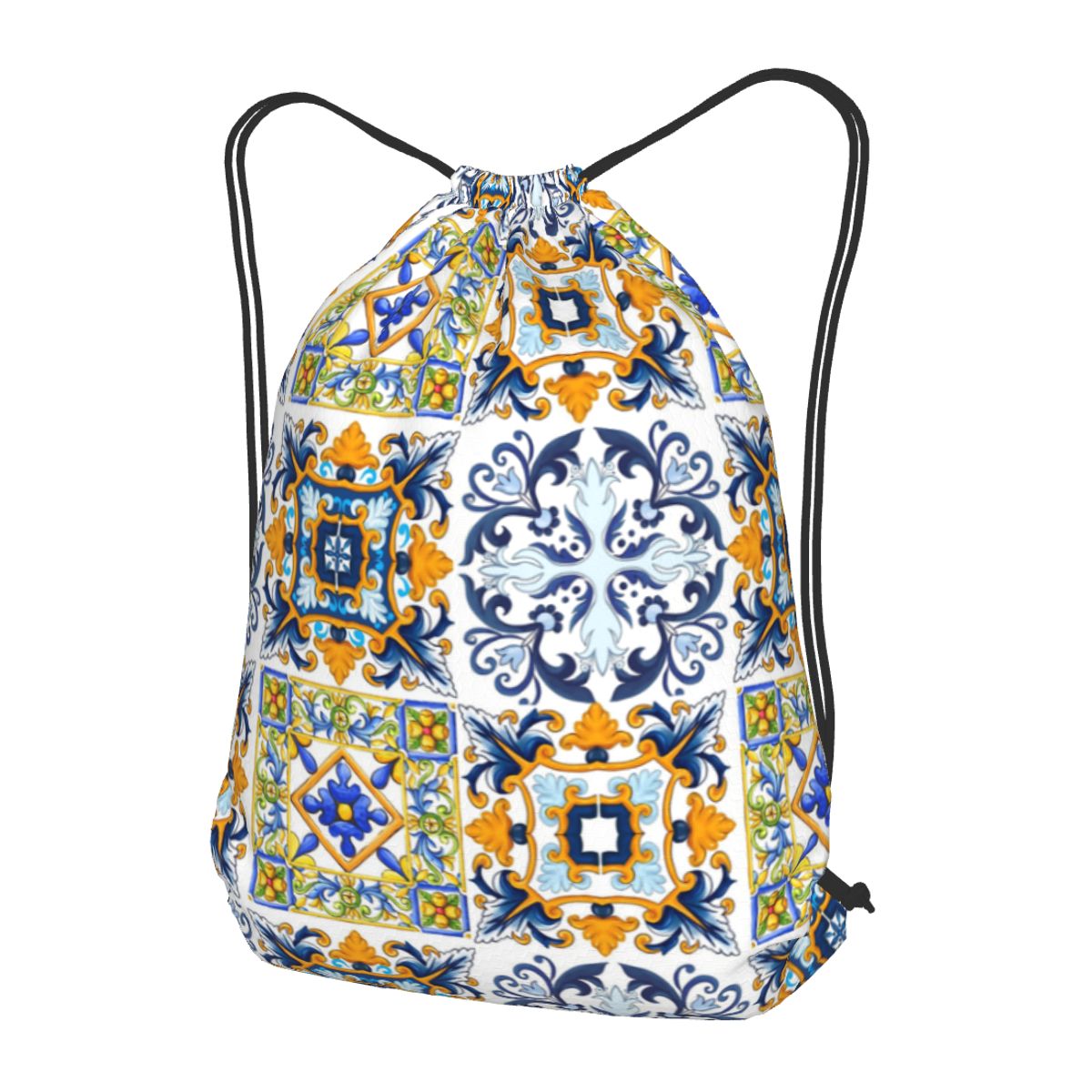 Copy Of Sicilian Tiles,mediter - Tile Bag Drawstring review and price