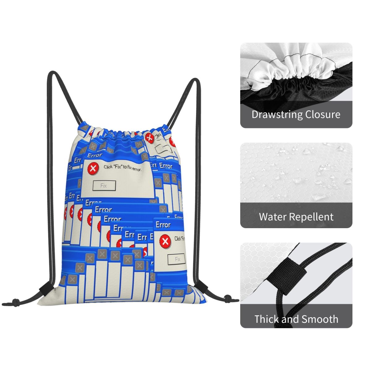 Windows Xp Error Tiled Backpac - Tile Bag Drawstring review and price