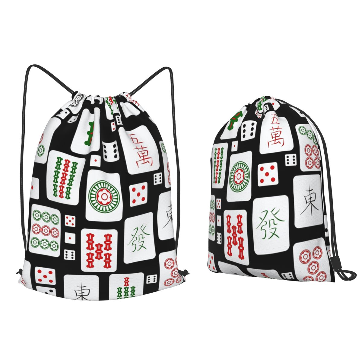 Mahjong Tiles Game Dice Backpa - Tile Bag Drawstring review and price