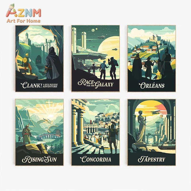 AZNM Retro Board Game Art Canv - Board Game Print review and price