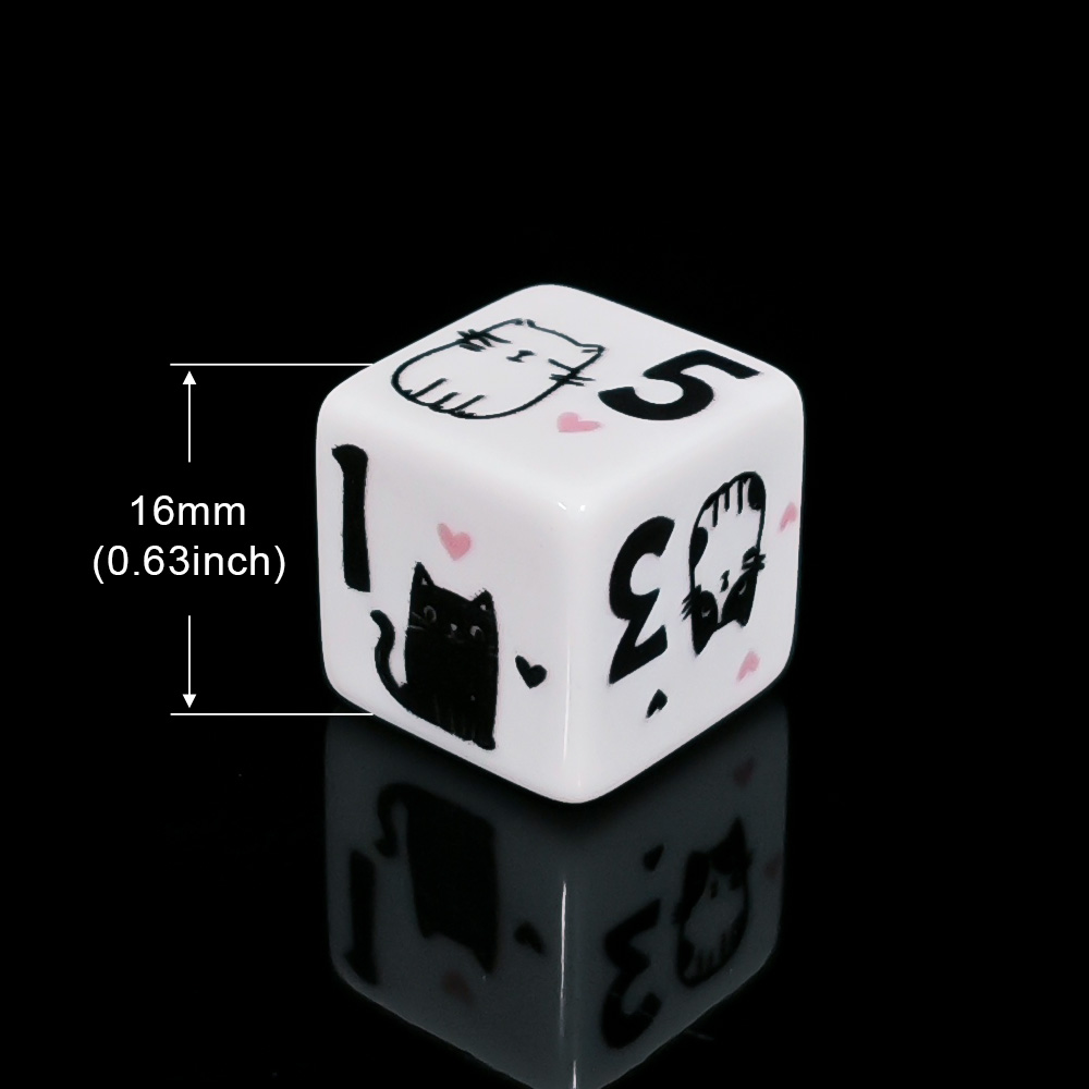 12Pcs/Set 16mm Cute Cat Dice,  - Board Game Dnd review and price