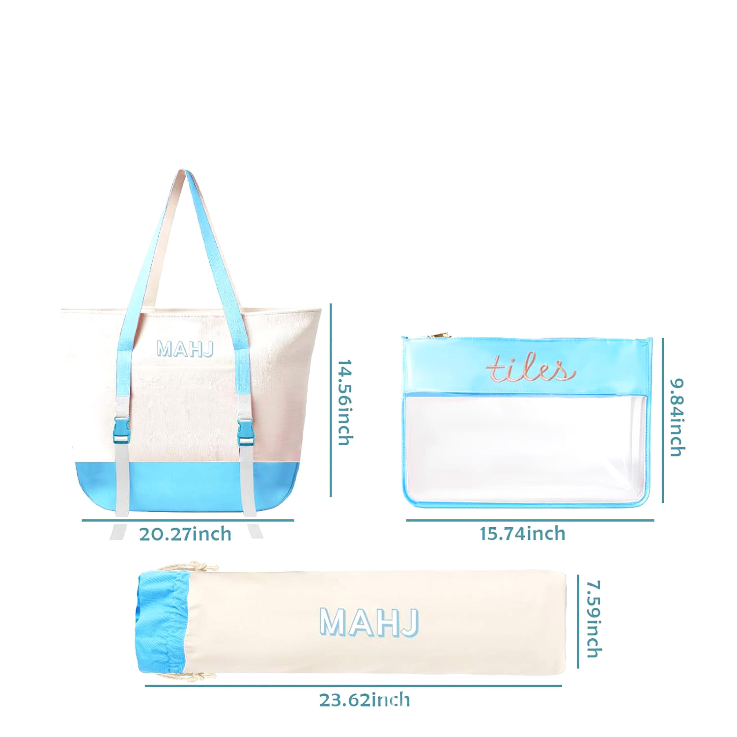 Canvas Tote Bag Set for Mahjon - Tile Bag Drawstring review and price