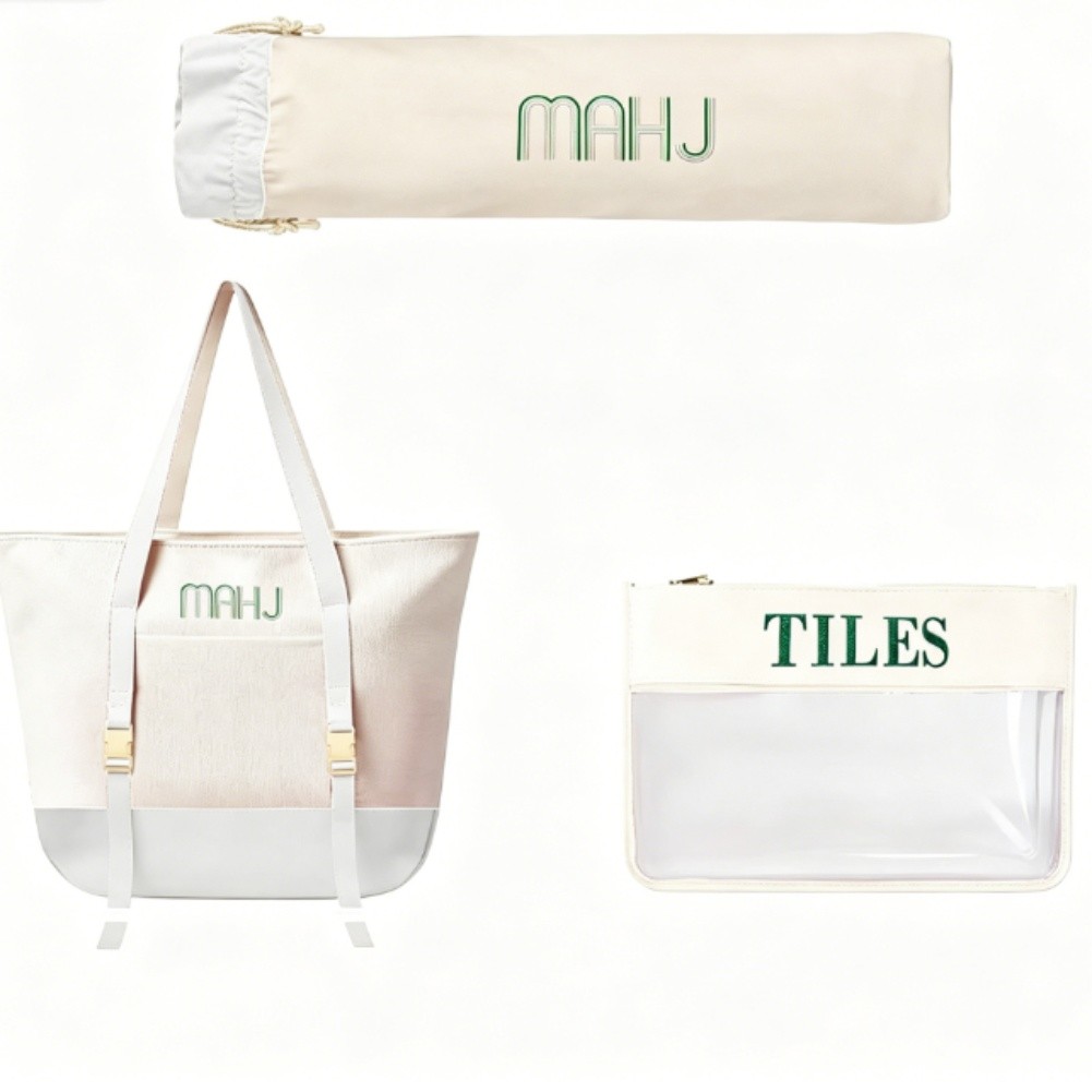 Canvas Tote Bag Set for Mahjon - Tile Bag Drawstring review and price