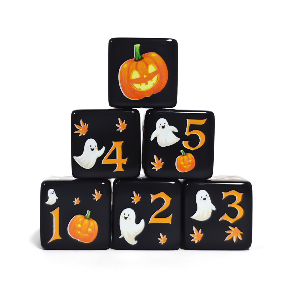 12Pcs 16MM Black Acrylic D6 Di - Board Game Print review and price