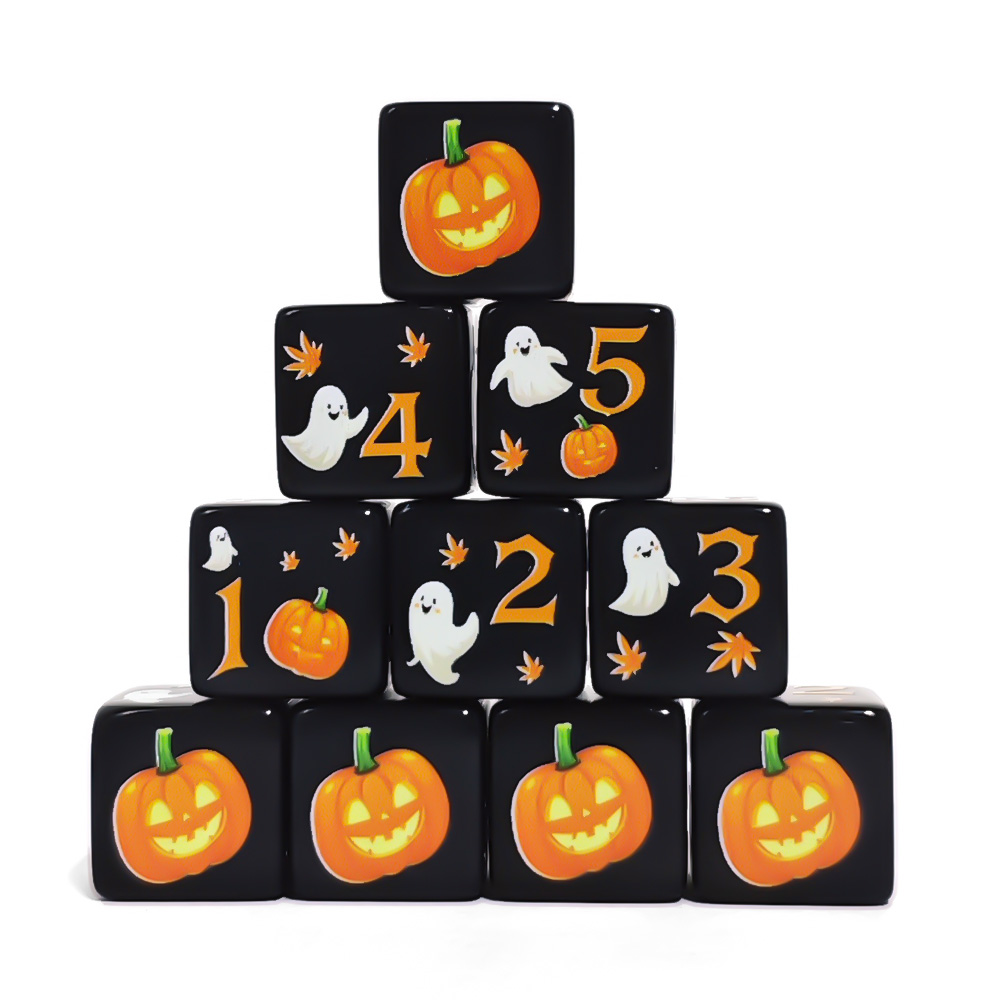 12Pcs 16MM Black Acrylic D6 Di - Board Game Print review and price