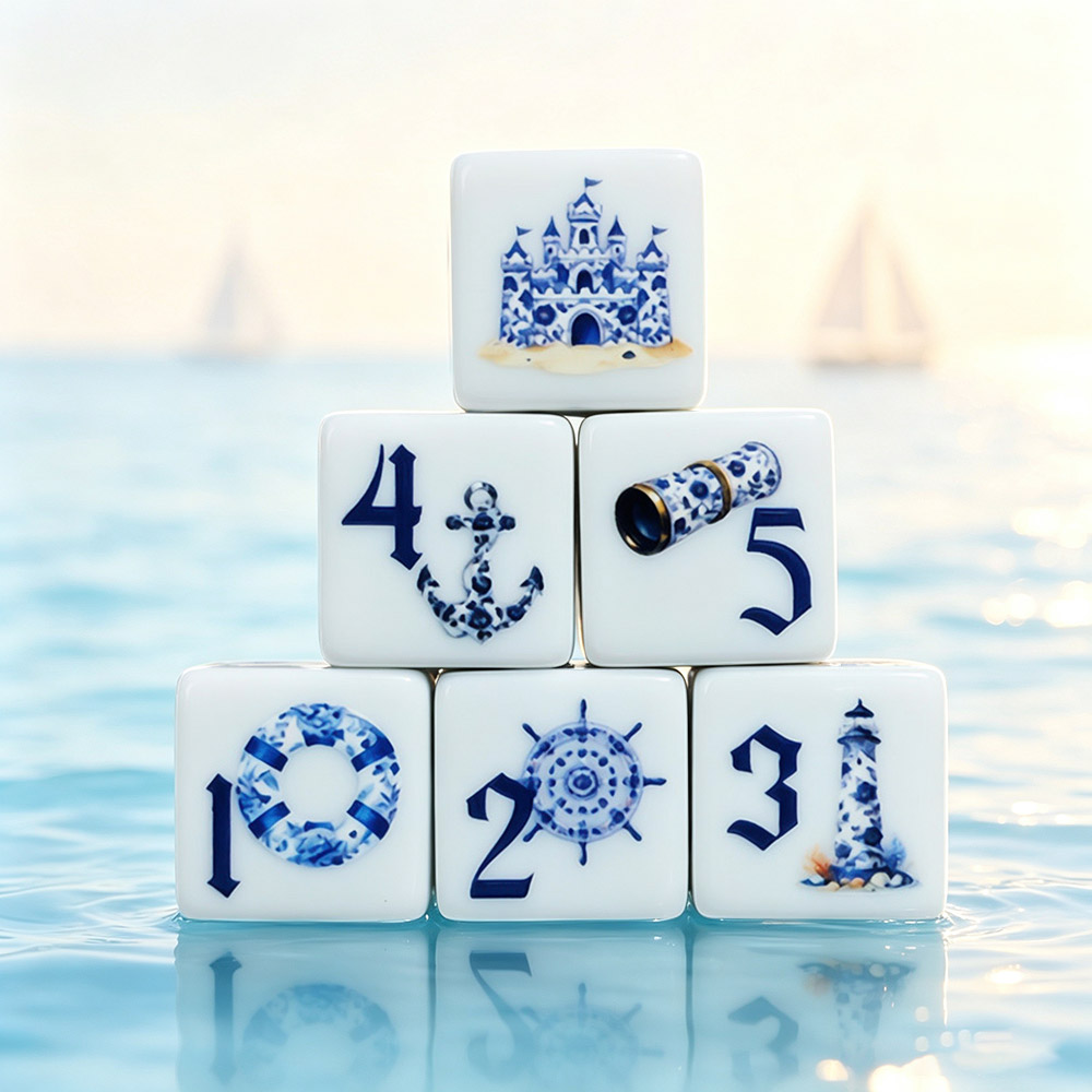 12Pcs Blue Nautical 16MM Print - Board Game Live review and price