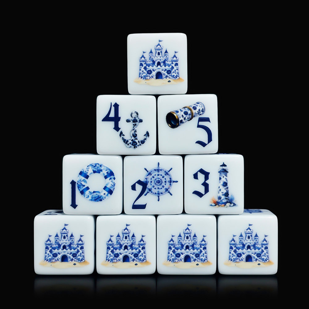 12Pcs Blue Nautical 16MM Print - Board Game Live review and price