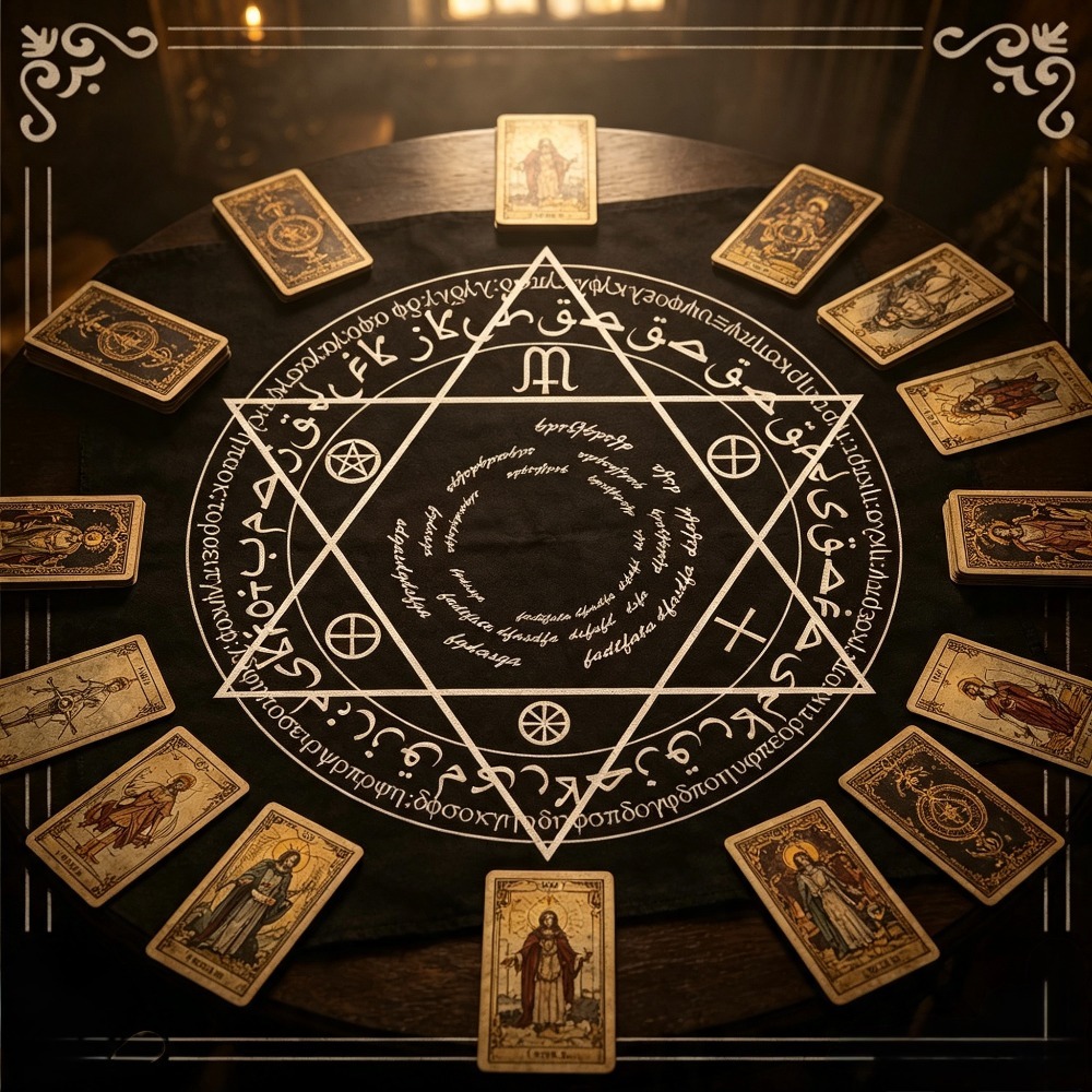 49cm Square Tarot Table Cloth, - Board Game Vintage review and price