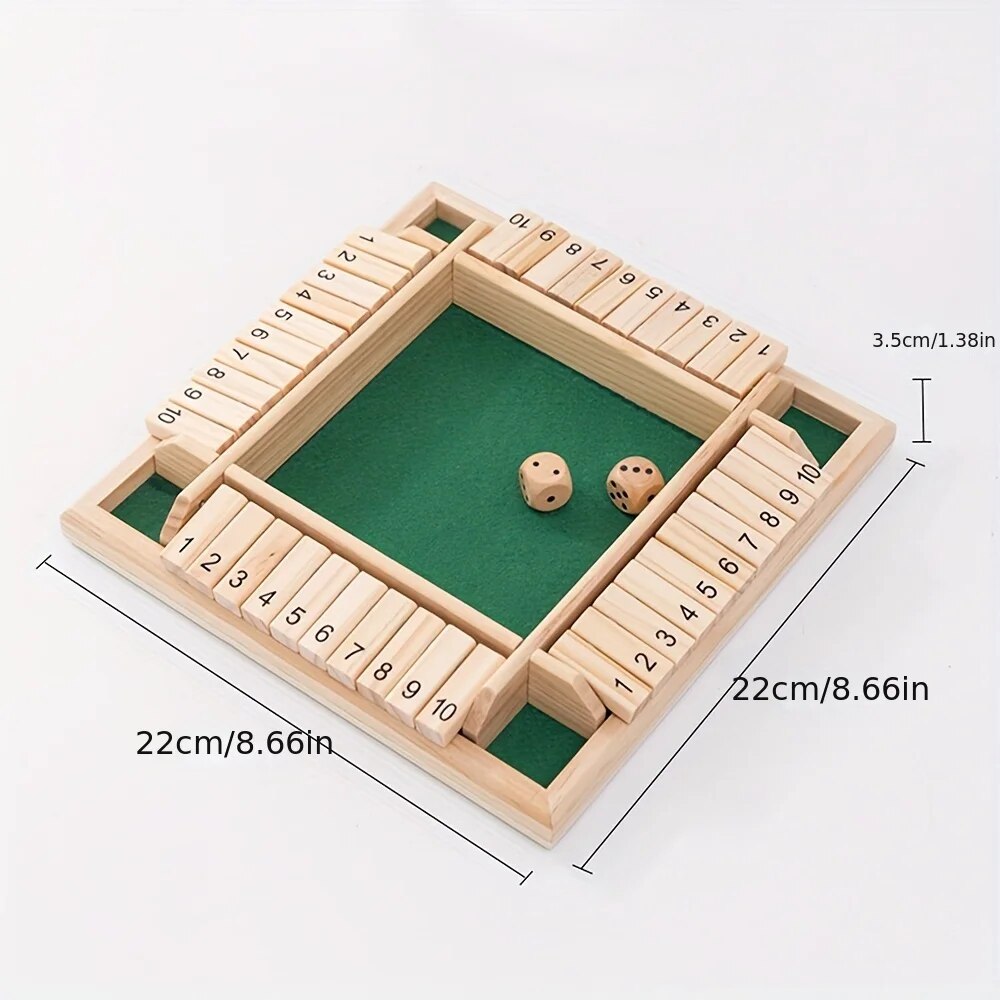 Wooden Dice Board Game Shut Th - Board Game Dnd review and price